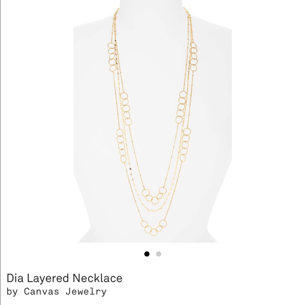 CANVAS Dia Layered three strand necklace